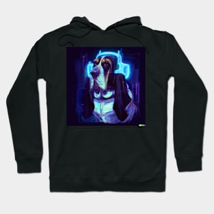 Cyber Punk Basset Hoodie